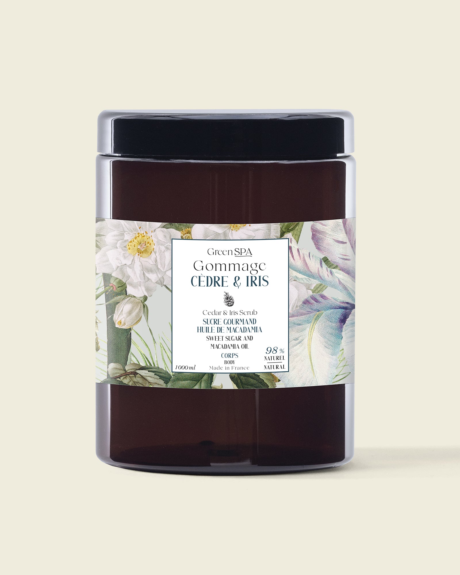 Scrub de cedro e iris
