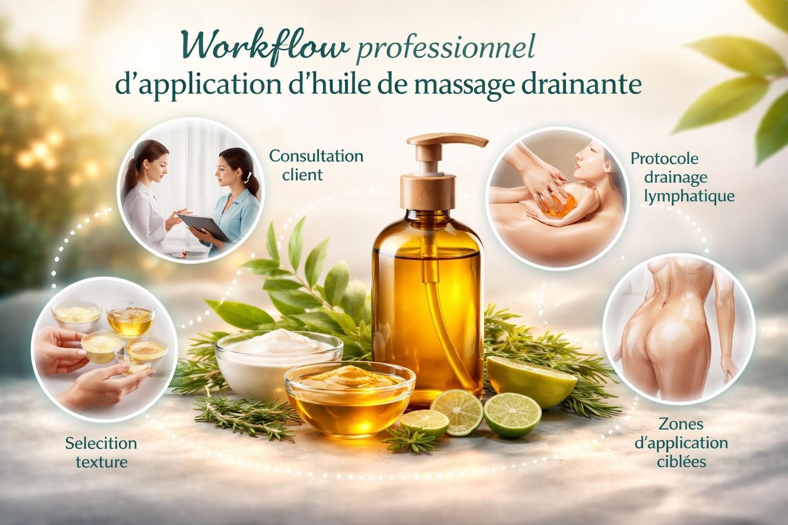Huile de massage drainante professionnelle : guide