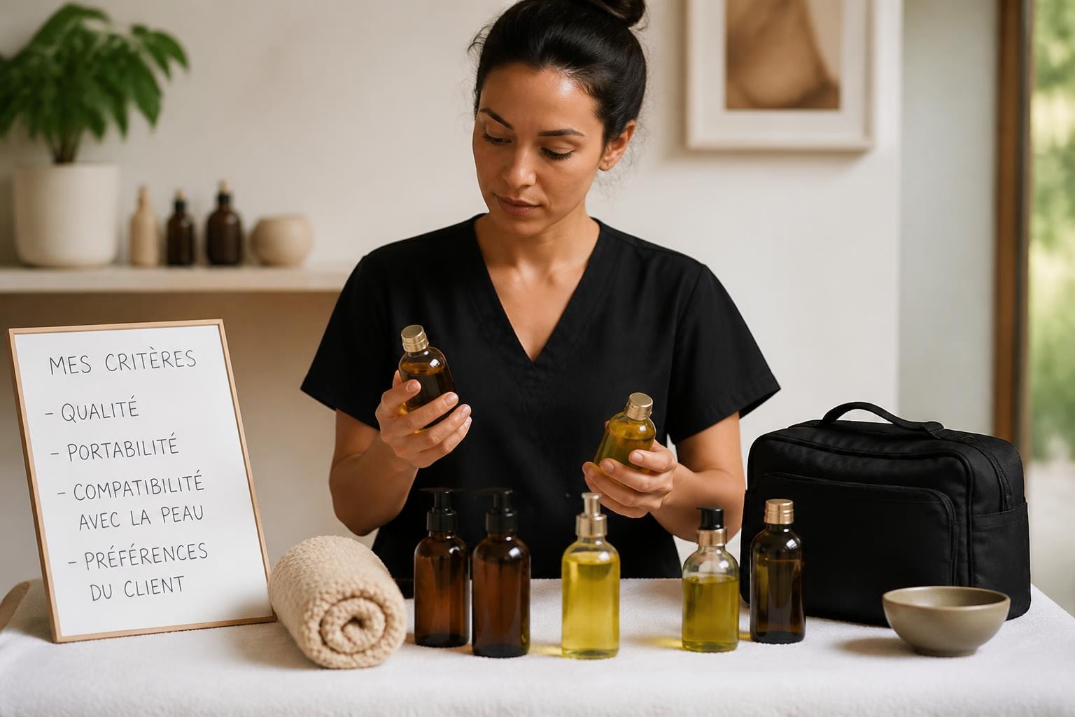Huile de massage naturelle pour praticien à domicile