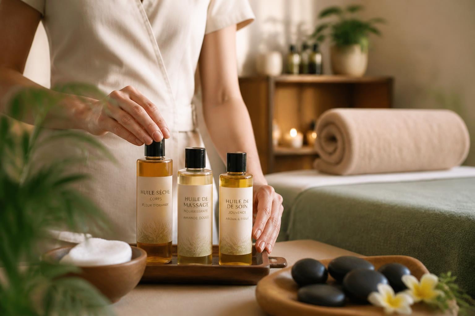 Huile de Massage Naturelle pour Esthéticienne 2026