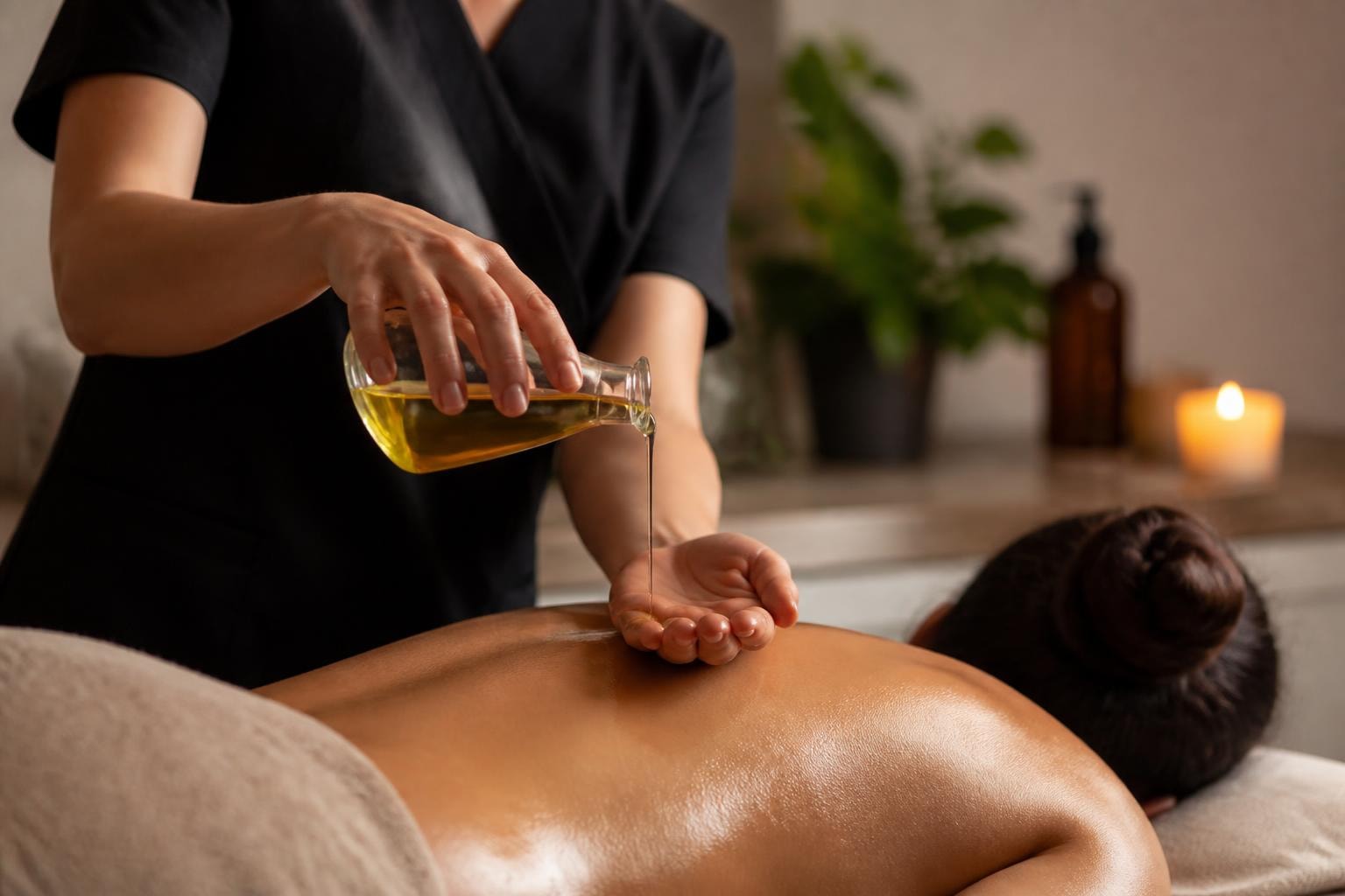Huile de massage non grasse : choix et usage en cabine