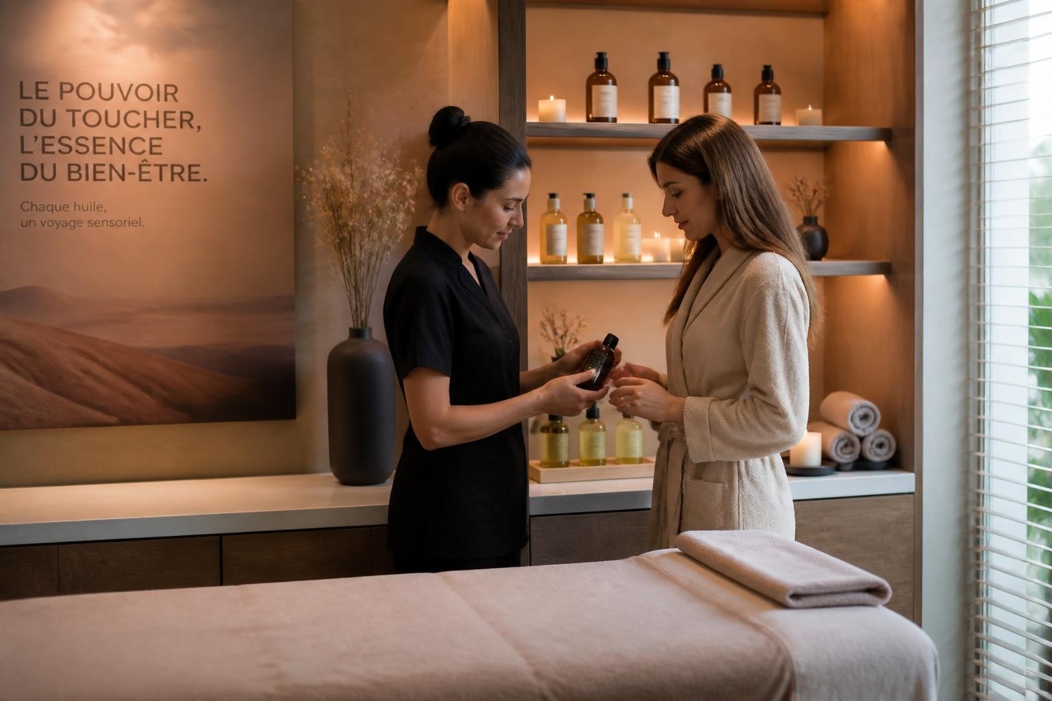 Huile de massage professionnelle : revente en institut