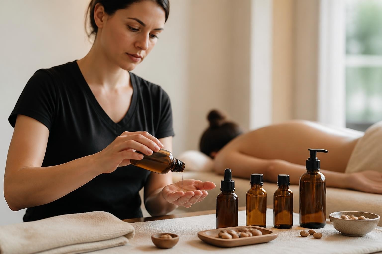 Huile de massage naturelle pour masseur : critères et choix