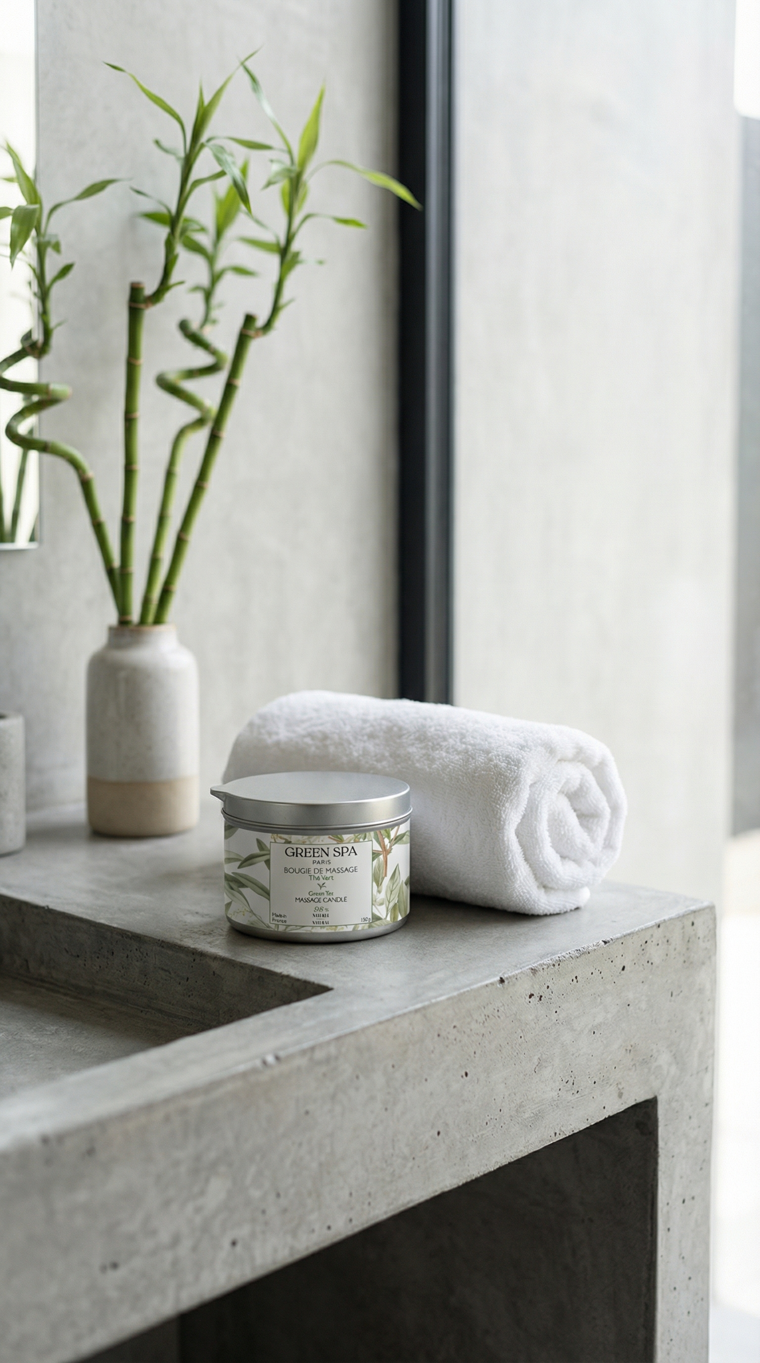 Sinnliche Massagekerze mit grünem Tee 150 gr