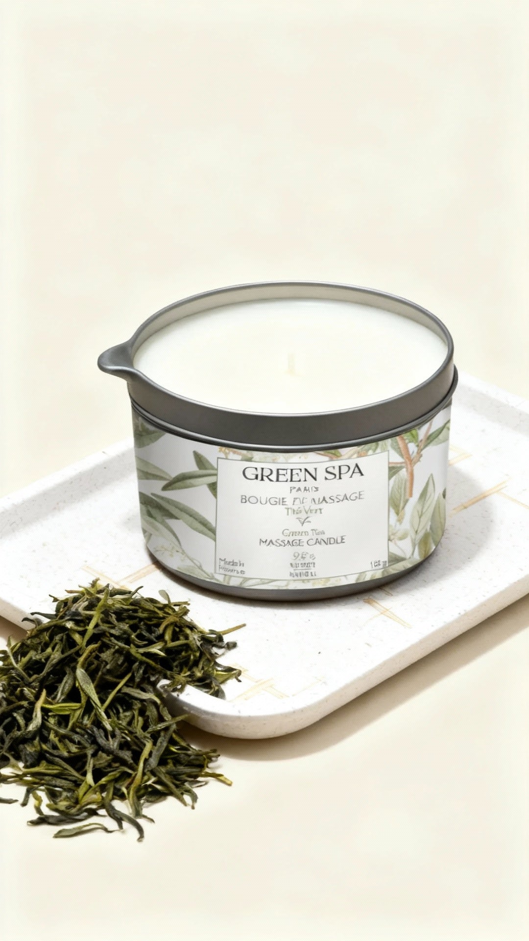 Sinnliche Massagekerze mit grünem Tee 150 gr