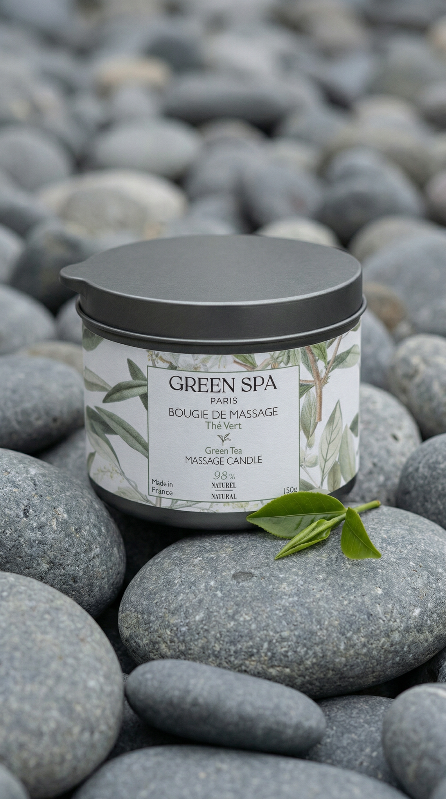 Sinnliche Massagekerze mit grünem Tee 150 gr