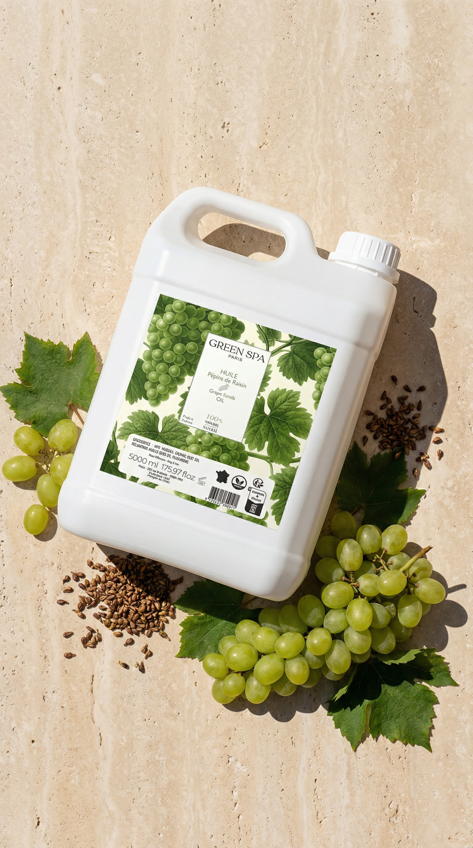 Huile de Pépins de Raisin – Neutre & 100 % Naturelle 5L