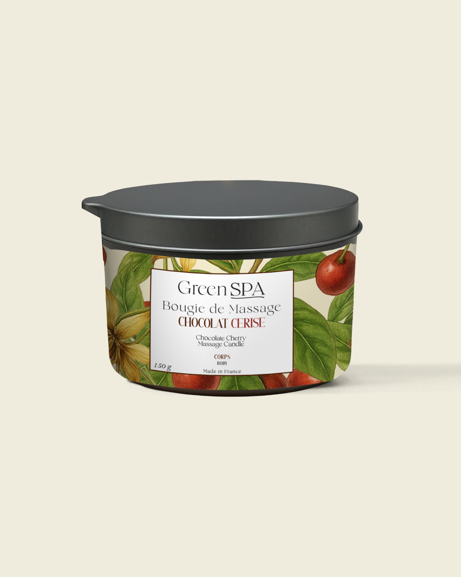 Cherry chocolate chocolate 150 gr massage candle