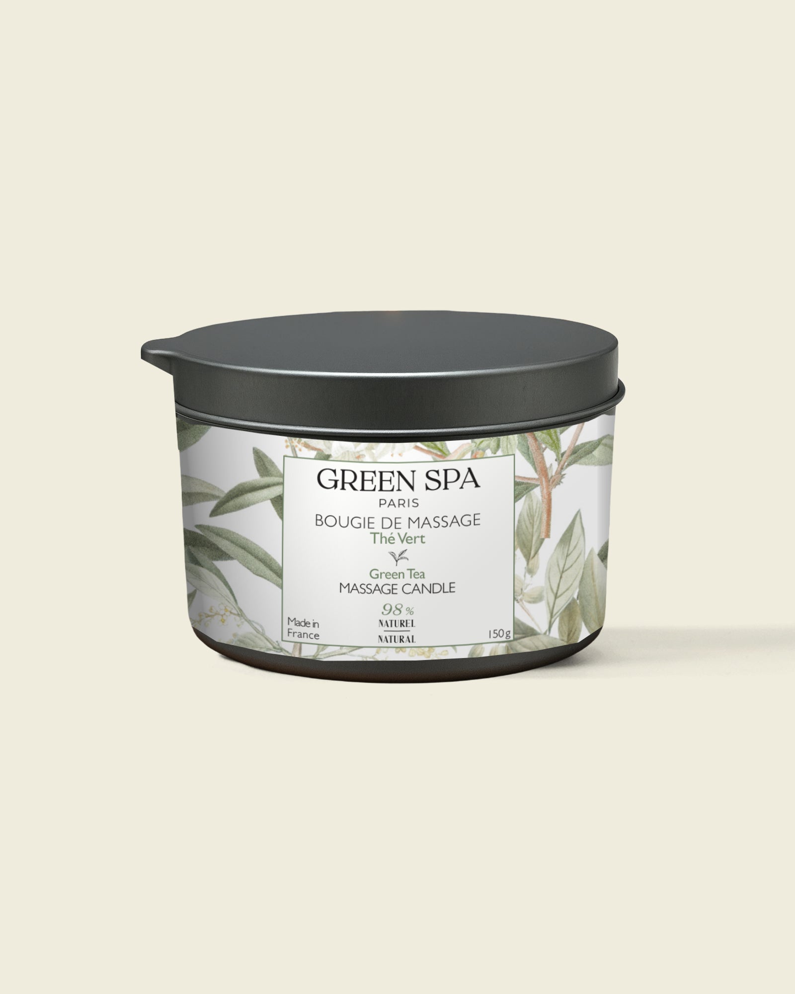 Vela de Massagem Sensual de Chá Verde 150 gr