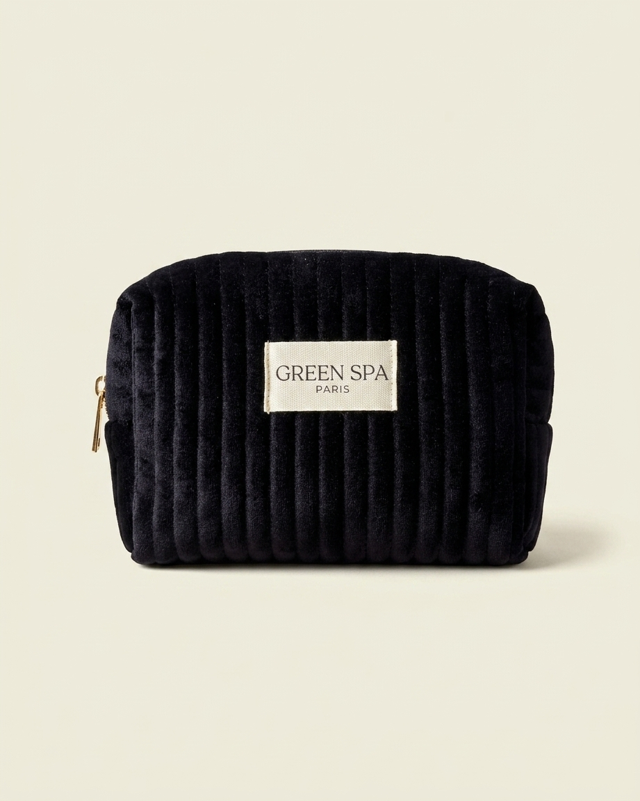 Green Spa Black Velvet Pencil Case